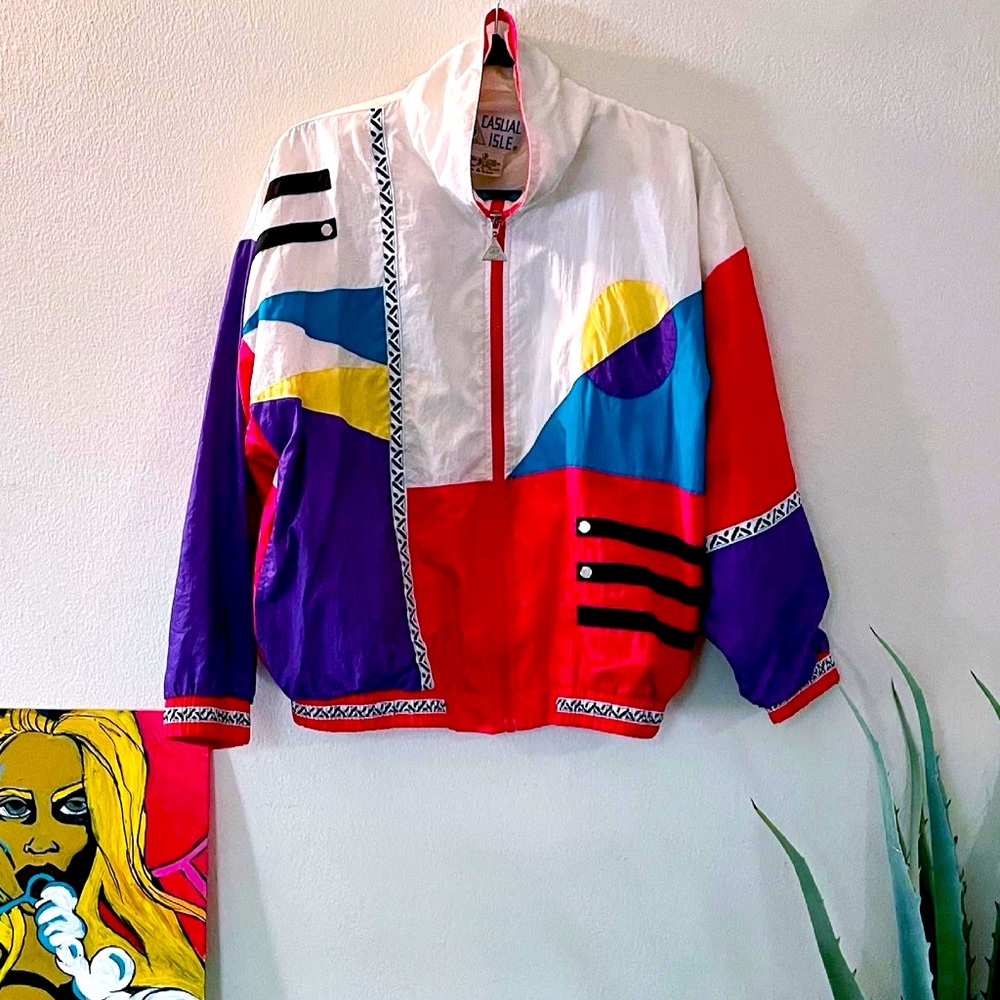 Vintage Casual Isle Windbreaker in Multicolor